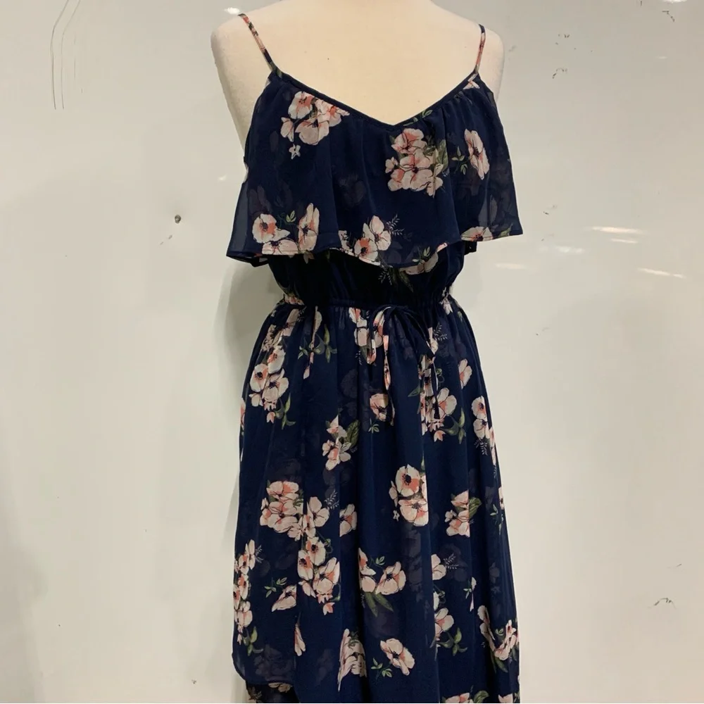 Abercrombie‎ & Fitch Maxi Dress Women’s Floral Navy Blue Dress Size M 2310